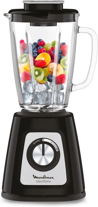 Moulinex Blendforce 800W bol verre rempli de fruits et glaçons